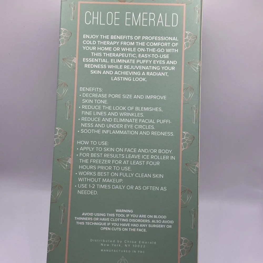 Chloe Emerald Professional Ice Roller